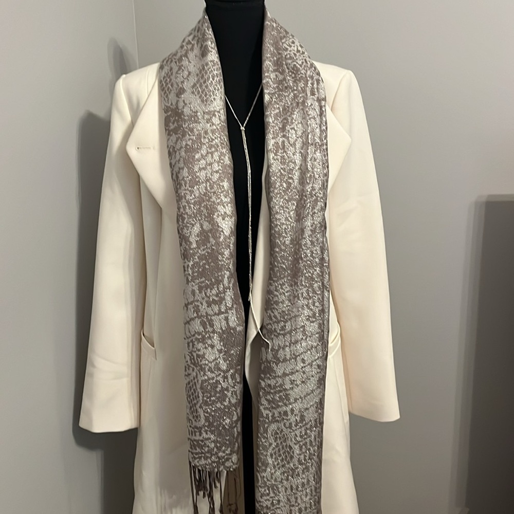 White House Black Market Long Dress Coat Size M